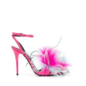Brand New $918 AMEN Feather Detail Sandals Pumps Heels Size‎ 36 9